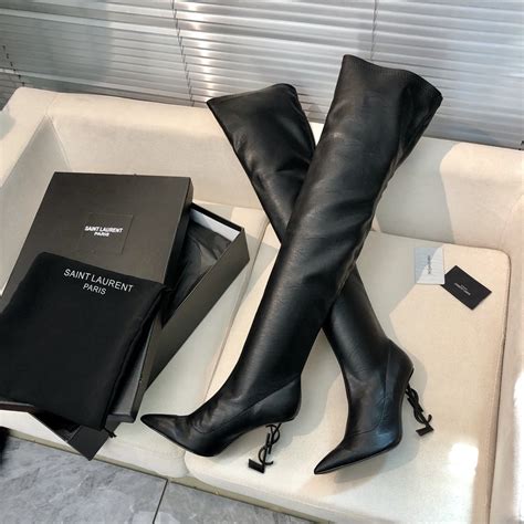 ysl free gift boots|YSL thigh high boots.